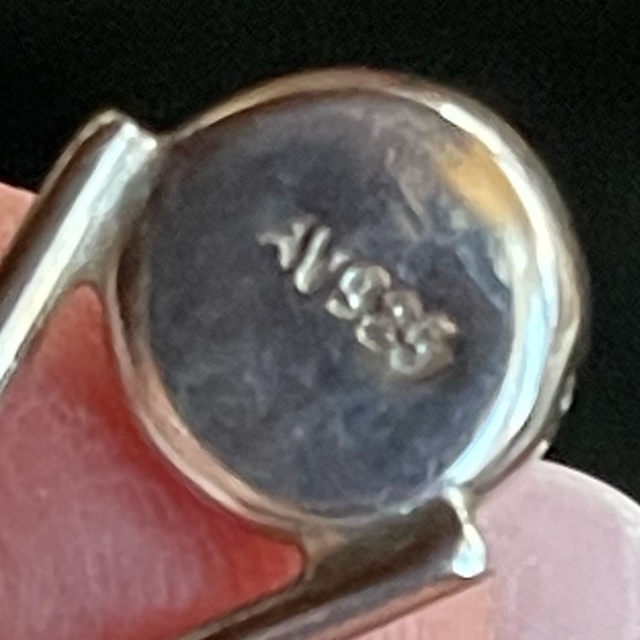 Vintage Signed AV 925 Silver and Turquois Drop Earrings - Picture 5 of 10